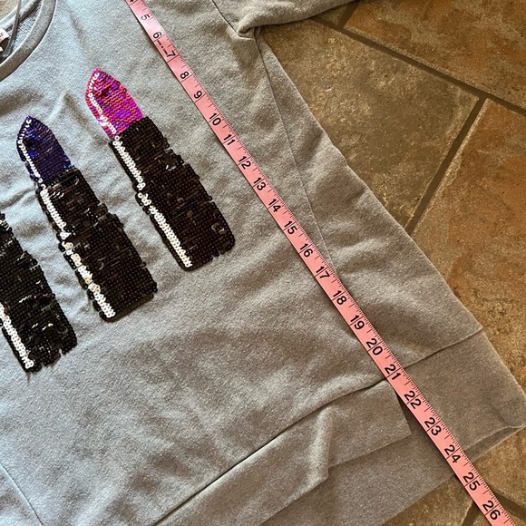 ⭐️BOGO FREE⭐️ JUICY COUTURE Y2K Vintage Sequined Lipstick Casual Top S - Picture 8 of 9